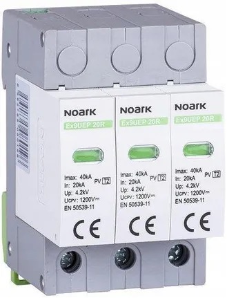 Noark Ogranicznik przep. NOARK, SPD Ex9UEP Noark 1000DC/typ T2/6.25kA/3 moduły szer./dla nieuziemionych systemów PV