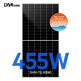 DAH Solar 455W DHM-72L9(BW)-455 sidabrinis rėmas
