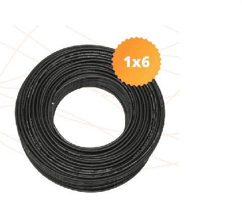 Wattkit Cable solar/PV H1Z2Z2-K 1x6,0 mm² 1,5 kV DC, 1 kV AC Black