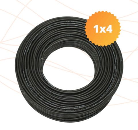 Wattkit Cable solar/PV H1Z2Z2-K 1x4,0 mm² 1,5 kV DC, 1 kV AC Black